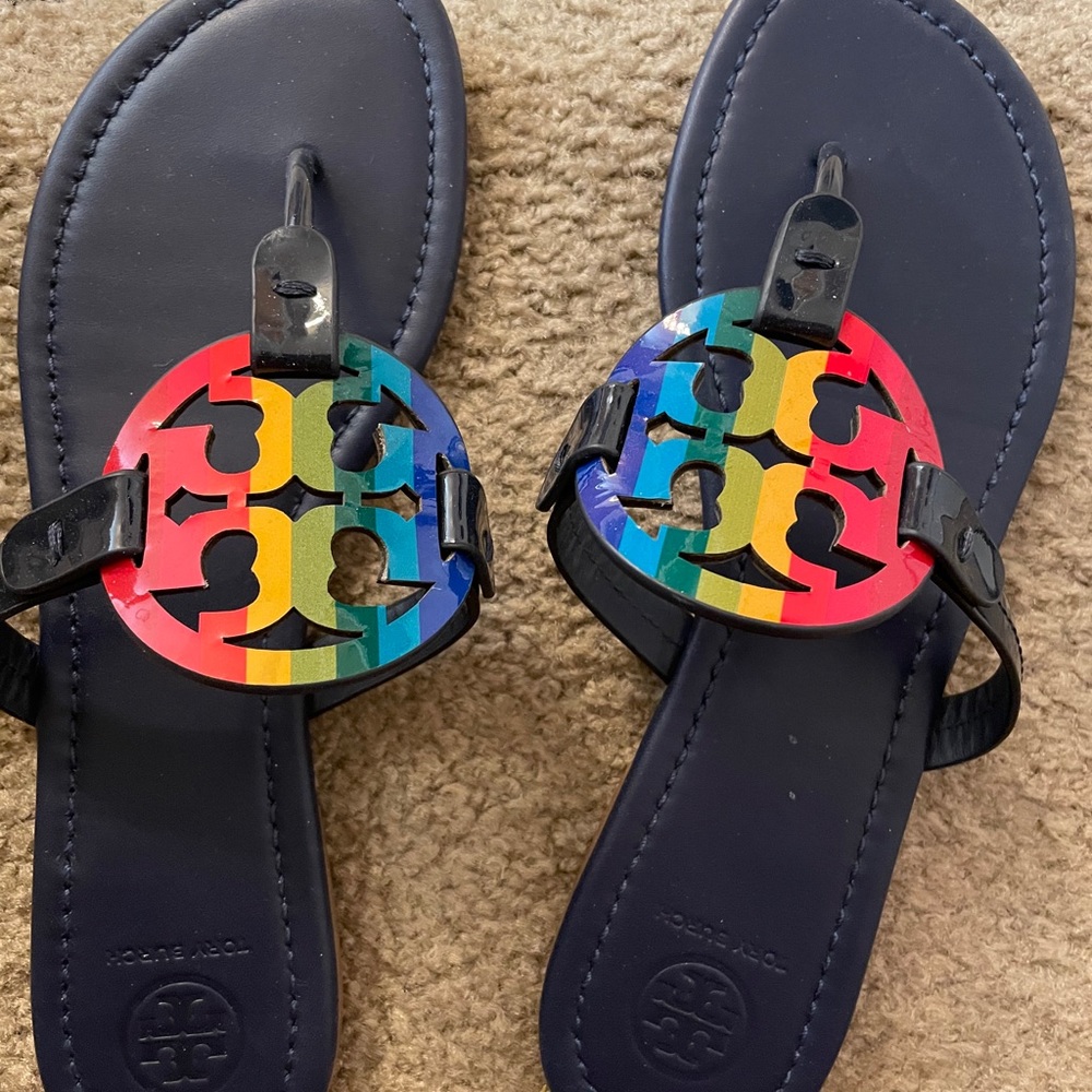 Tory Burch rainbow Miller sandals
